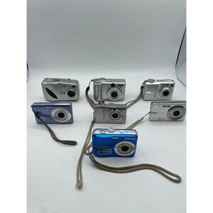 7 Digital camera lot for ***Parts or Repair Non working***